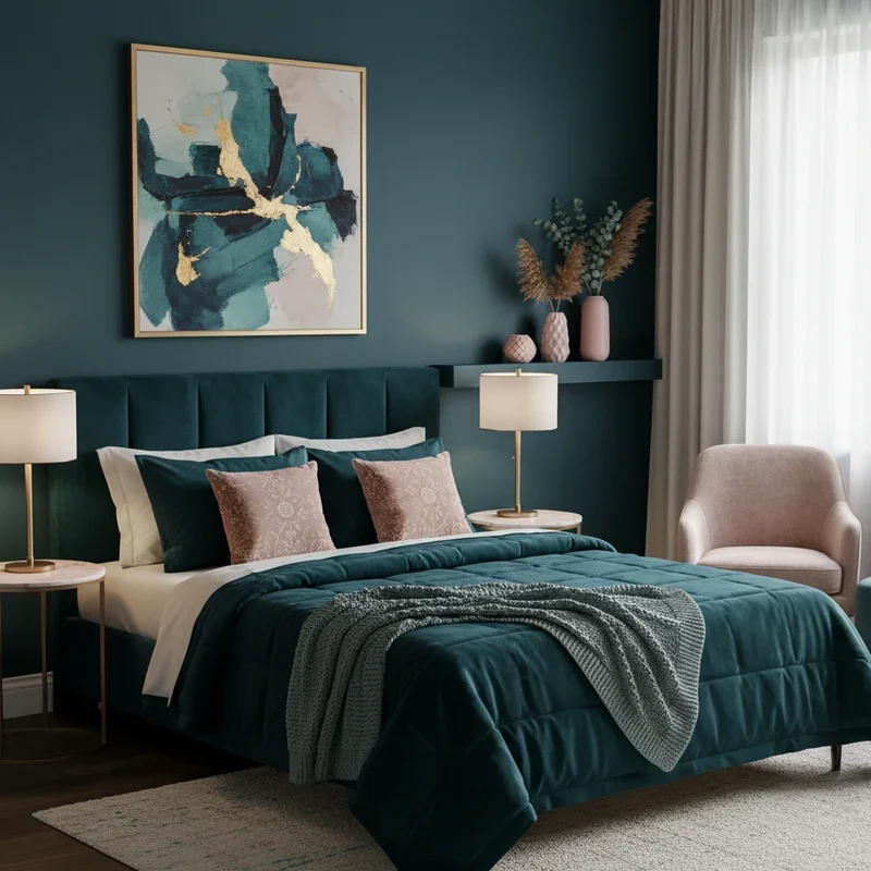 Dark Teal Bedroom Ideas