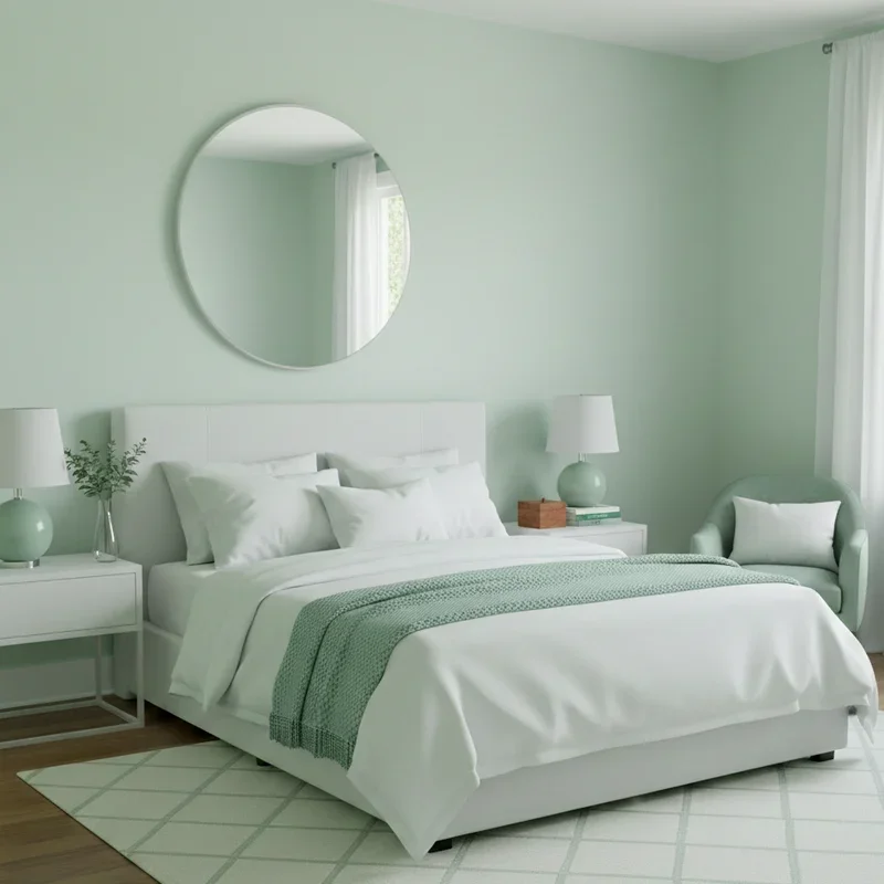 Green and White Bedroom Ideas