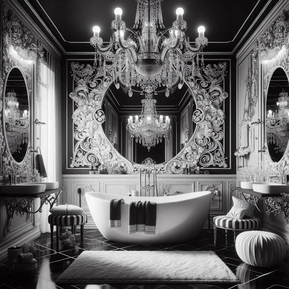 Photo inspiration: 15 Chic Black And White Bathroom Decor Ideas Photo Inspiration