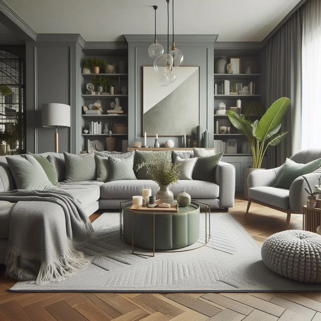 15 Stunning Grey and Sage Green Living Room Ideas
