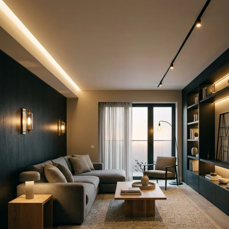 Low Ceiling Modern Living Room Lighting Ideas