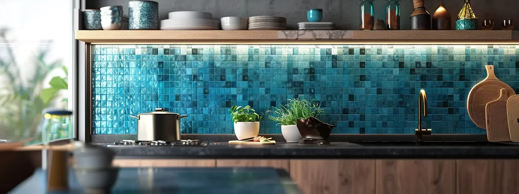 How Installing Blue Zellige Backsplash Tile Enhances Your Kitchen Decor