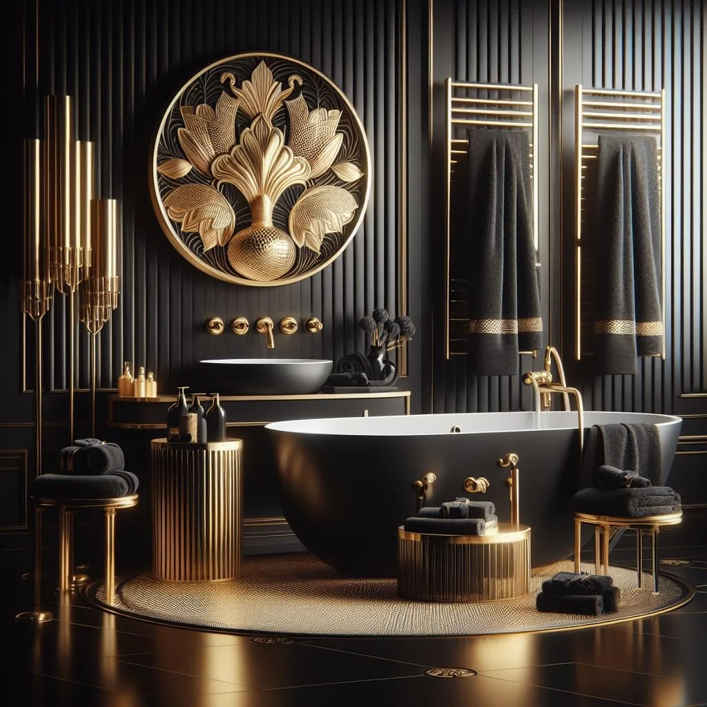 15 Luxurious Black and Gold Bathroom Ideas for Elegance