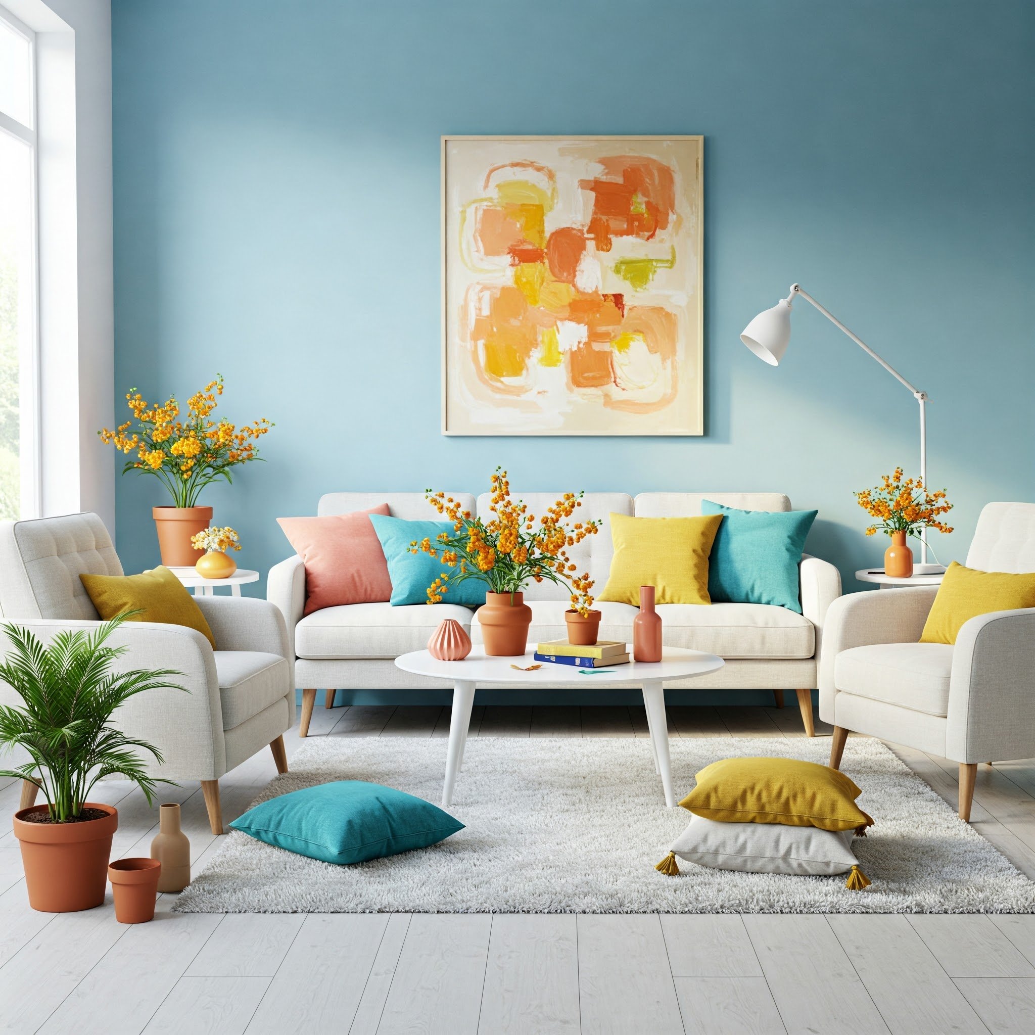 Blue and White Room