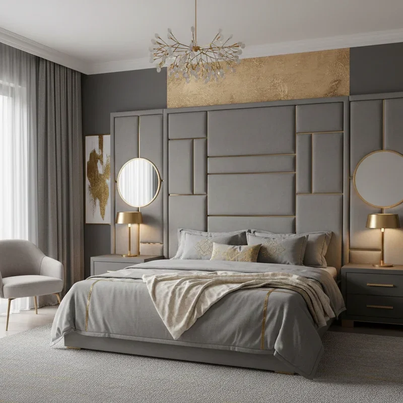 Grey and Gold Bedroom Ideas