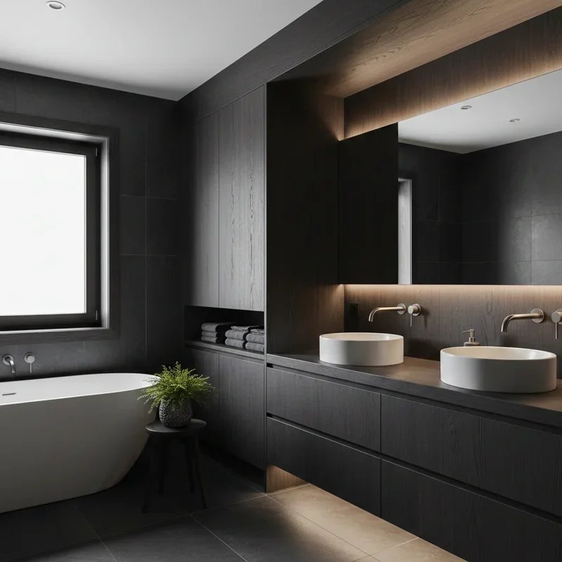 Dark Wood Bathroom Ideas