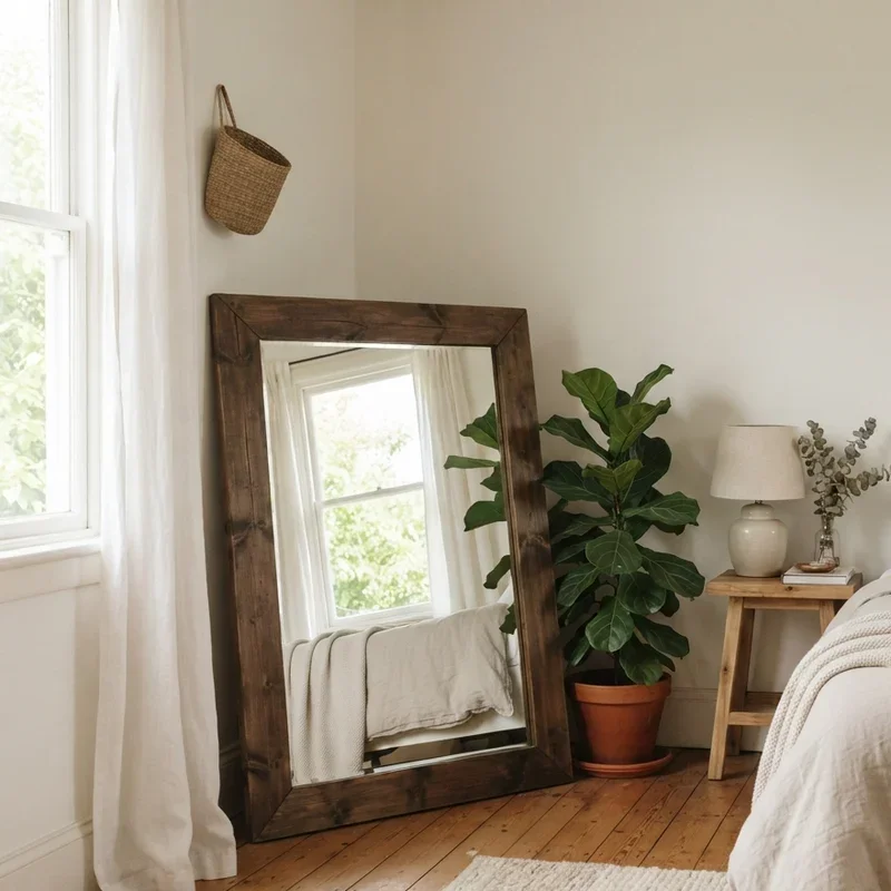 Bedroom Floor Mirror Decorating Ideas
