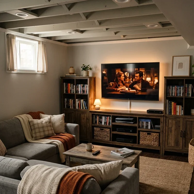 Cozy Basement TV Room Ideas