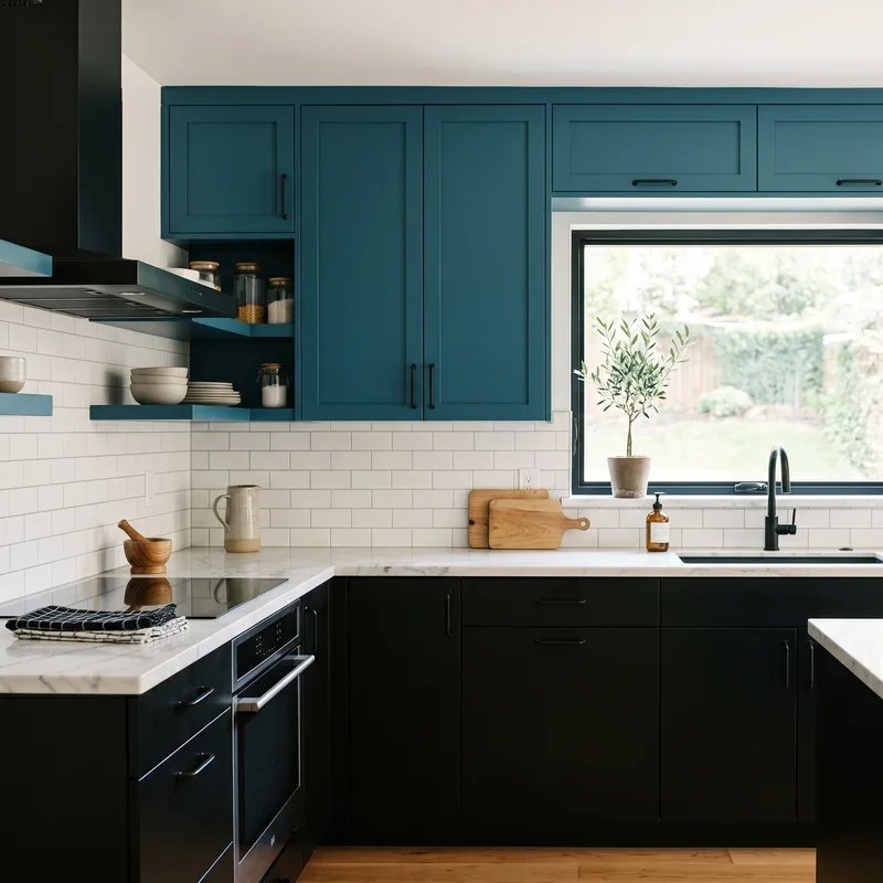 Black and Teal Kitchen Ideas