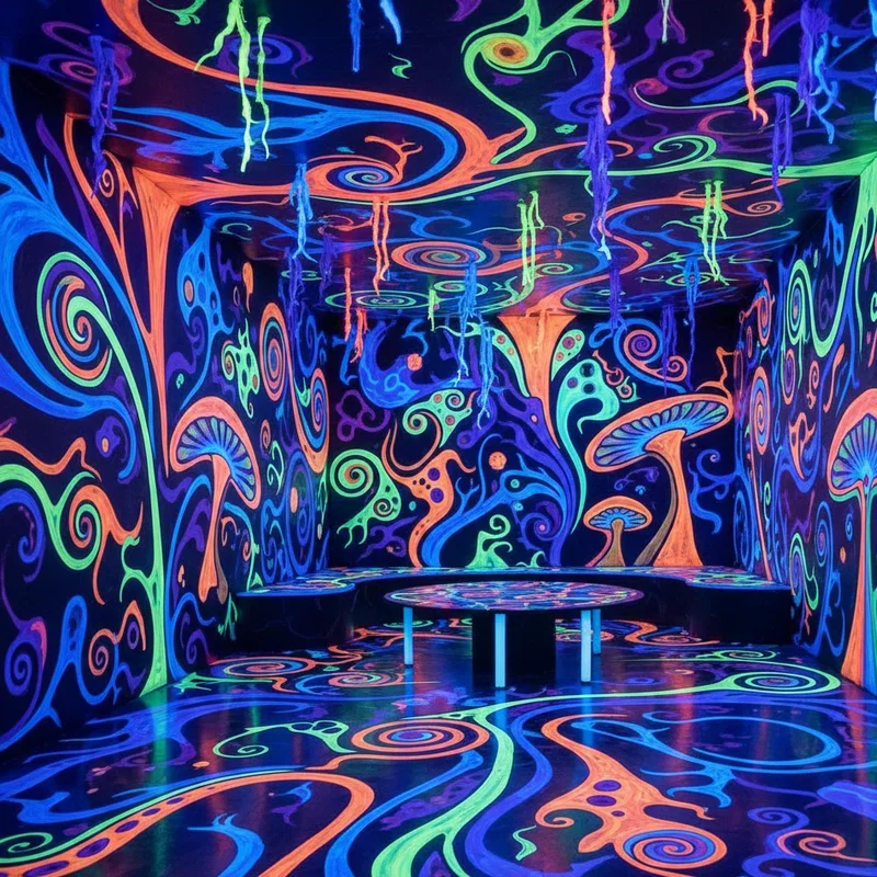 Blacklight Room Ideas