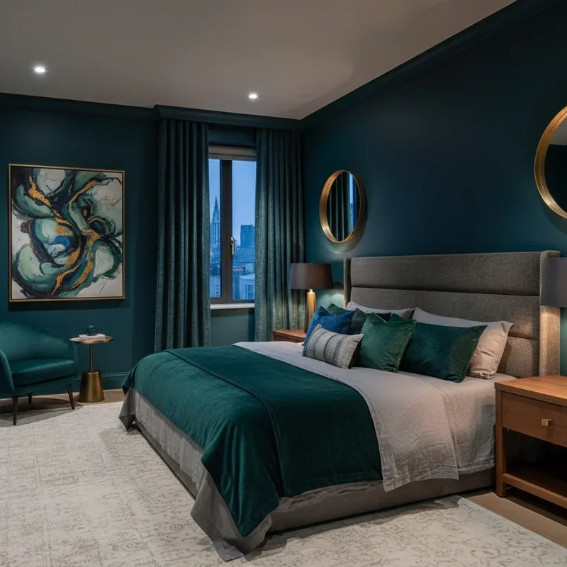 Dark Teal Bedroom Ideas