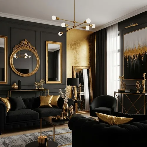 15 Black and Gold Room Ideas That Look Luxe & Stylish
