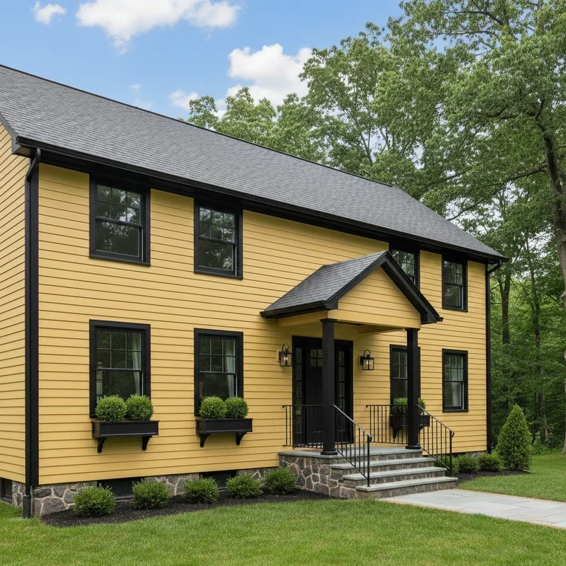 Yellow Siding House Ideas