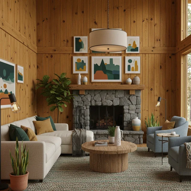 Knotty Pine Living Room Ideas