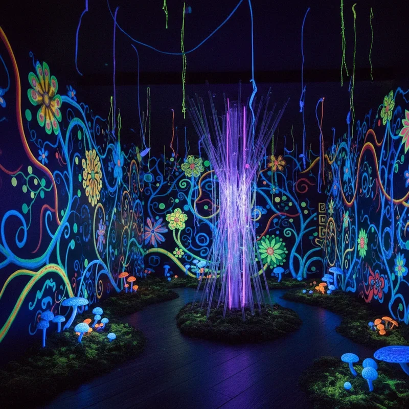 15 Blacklight Room Ideas for Cool Neon Bedroom Decor