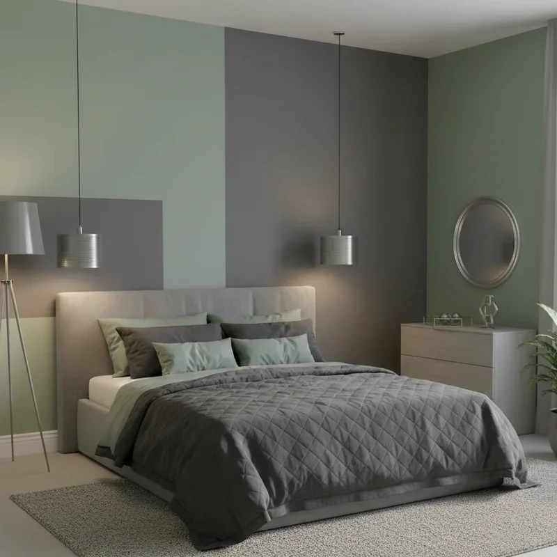Green and Grey Bedroom Ideas