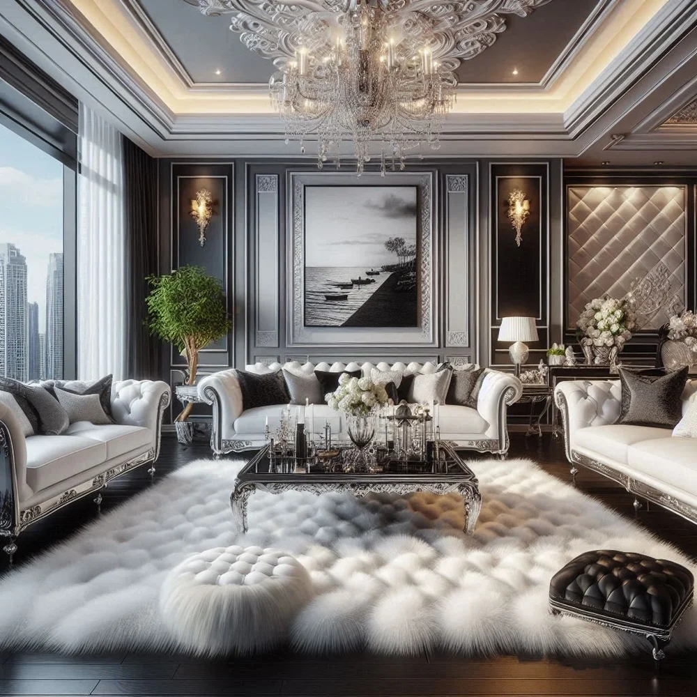 15 Luxury Black and White Living Room Ideas