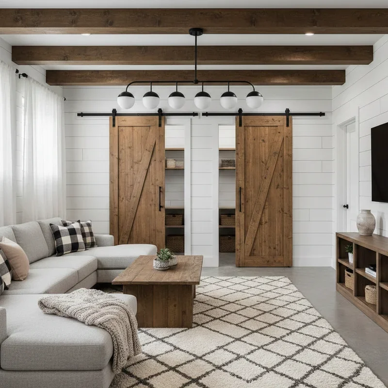Modern Farmhouse Basement Ideas