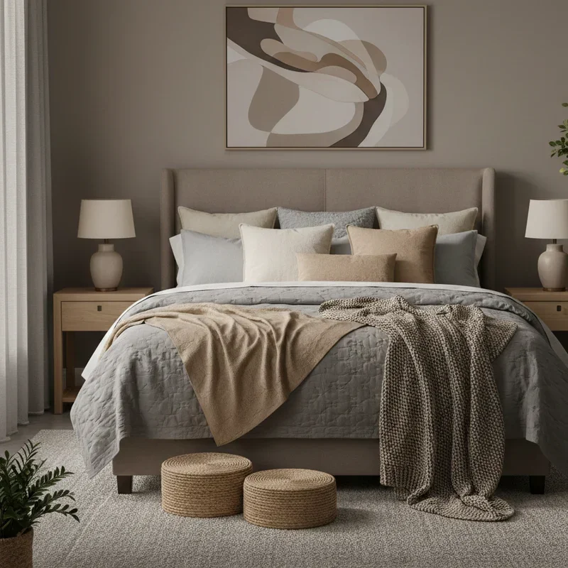 Taupe and Grey Bedroom Ideas