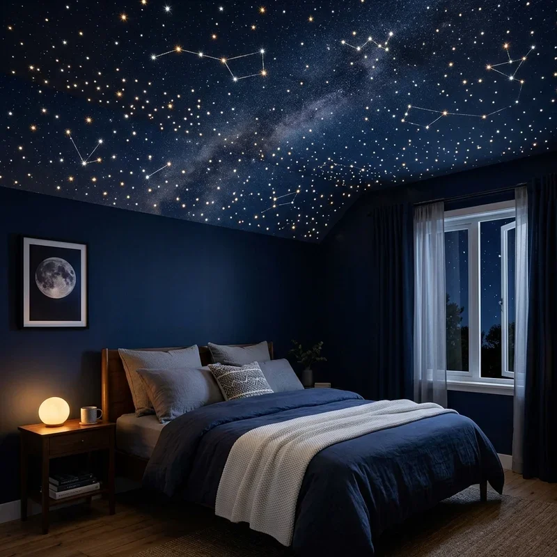 15 Night Sky Bedroom Ideas for Dreamy Cozy Spaces
