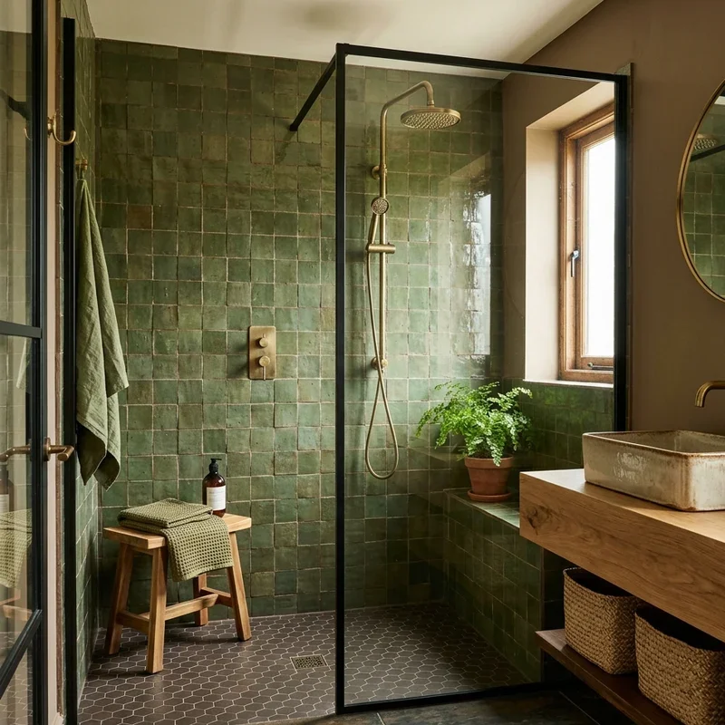 Green and Brown Bathroom Ideas