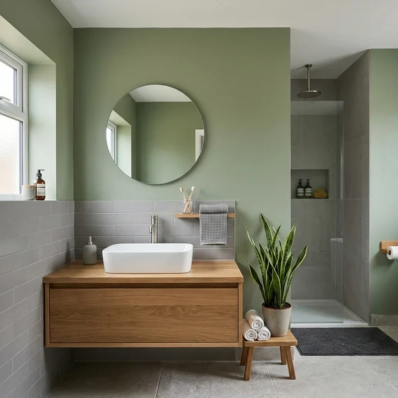 Grey and Green Bathroom Ideas