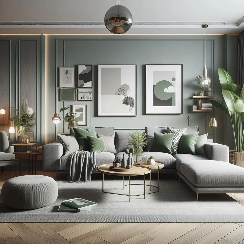 15 Stunning Grey and Sage Green Living Room Ideas