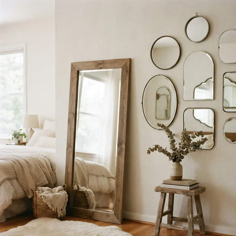 Bedroom Floor Mirror Decorating Ideas