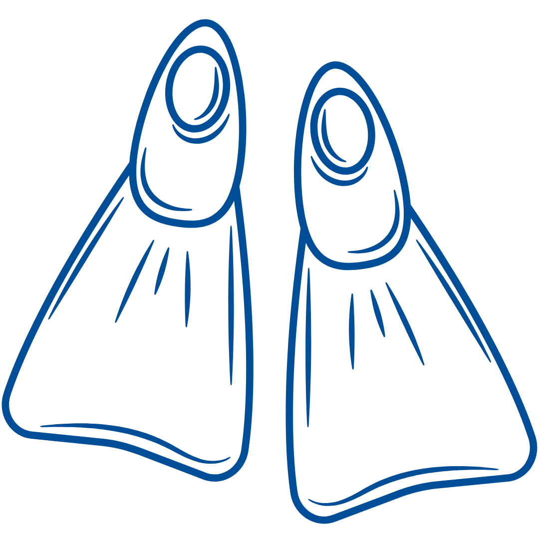 Line drawing of two triangles with oval shapes and details resembling eyes or other features.