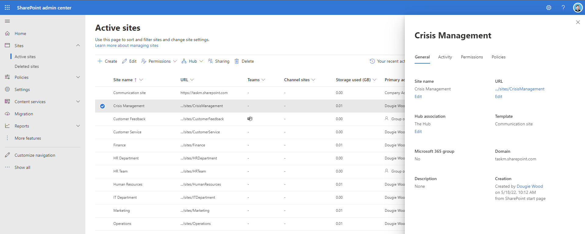 An image that shows How to enable sharepoint external sharing policies in the admin centre