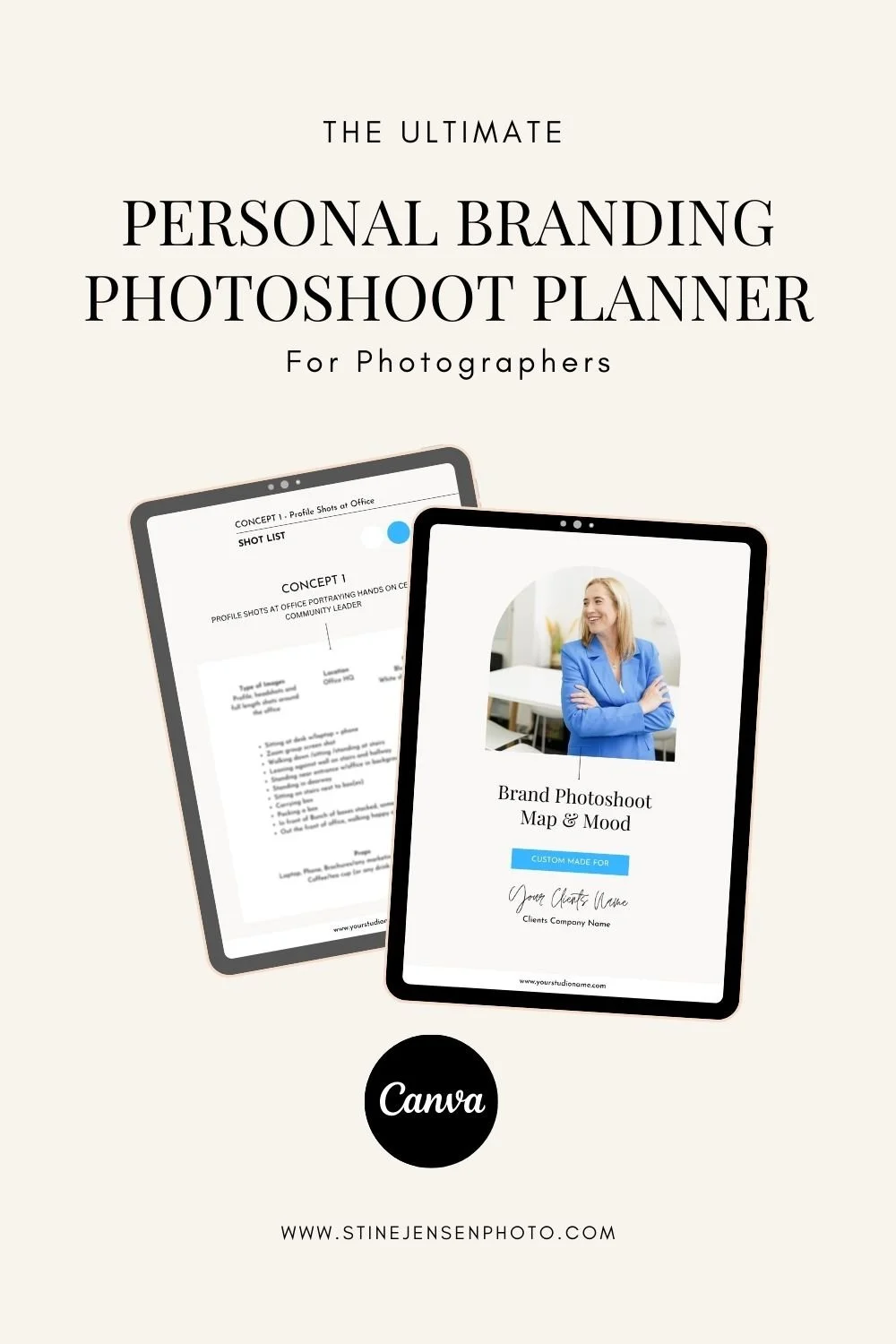 Personal Branding Photoshoot Planner Template