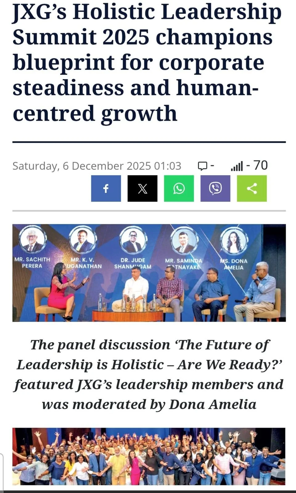 EGN participating the JXG Holistic Leadership Summit 2025