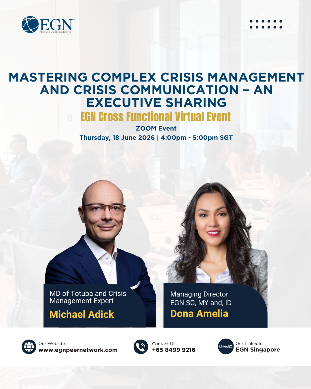 Mastering Complex Crisis Management and Crisis Communication – An Executive Sharing