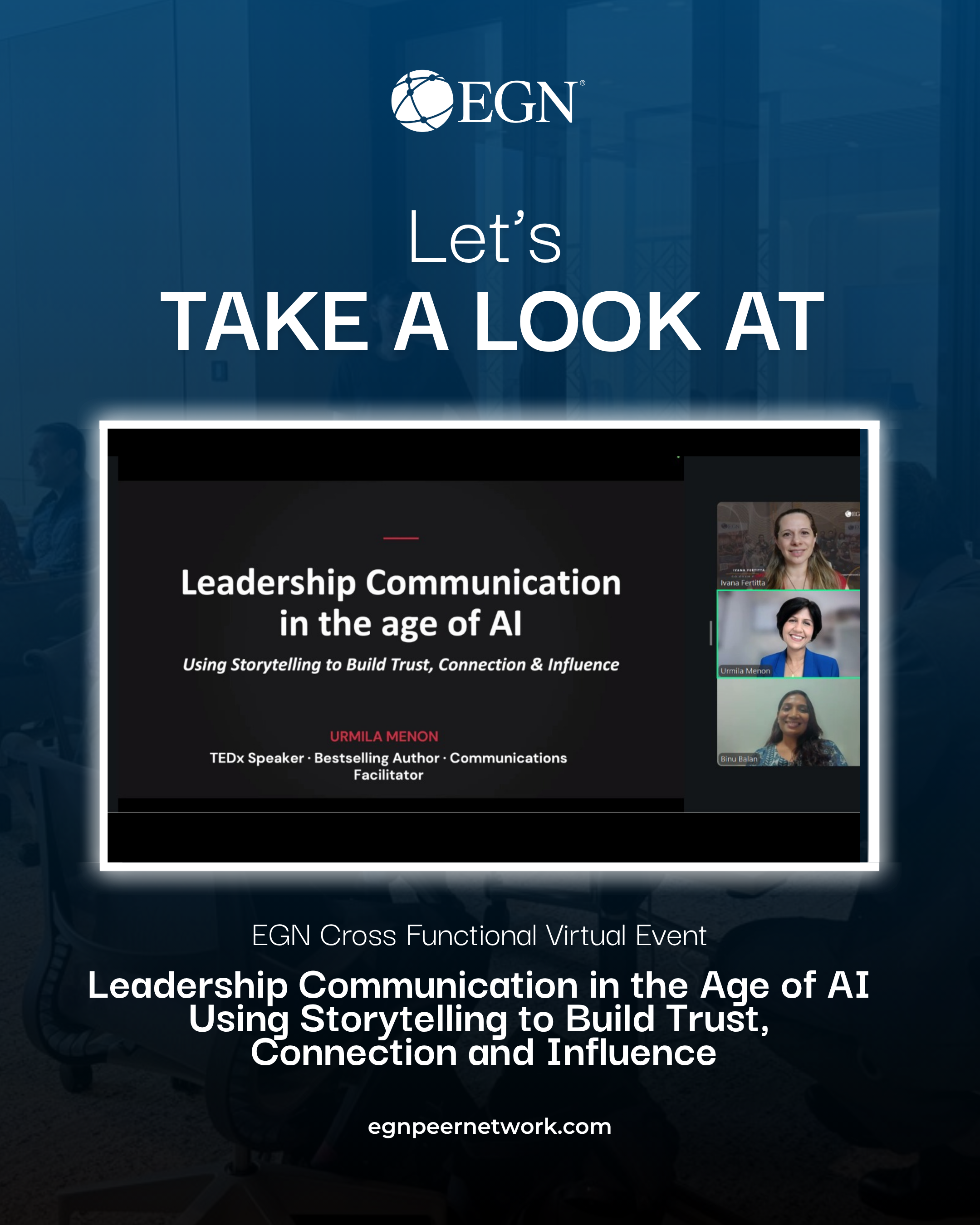 Post Event: Leadership Communication in the Age of AI Using Storytelling to Build Trust,Connection and Influence