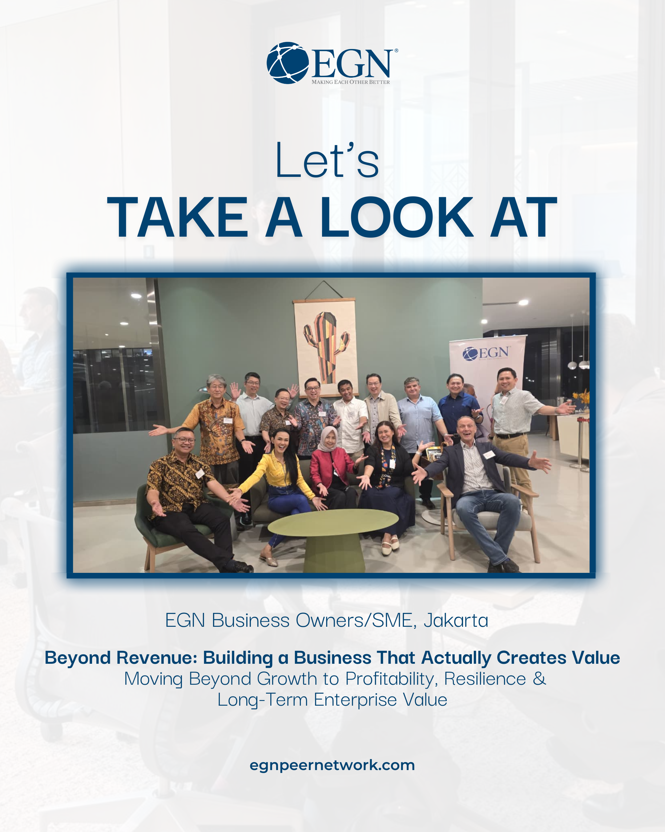 Post Event: Beyond Revenue: Building a Business That Actually Creates Value Moving Beyond Growth to Profitability, Resilience &amp;Long-Term Enterprise Value