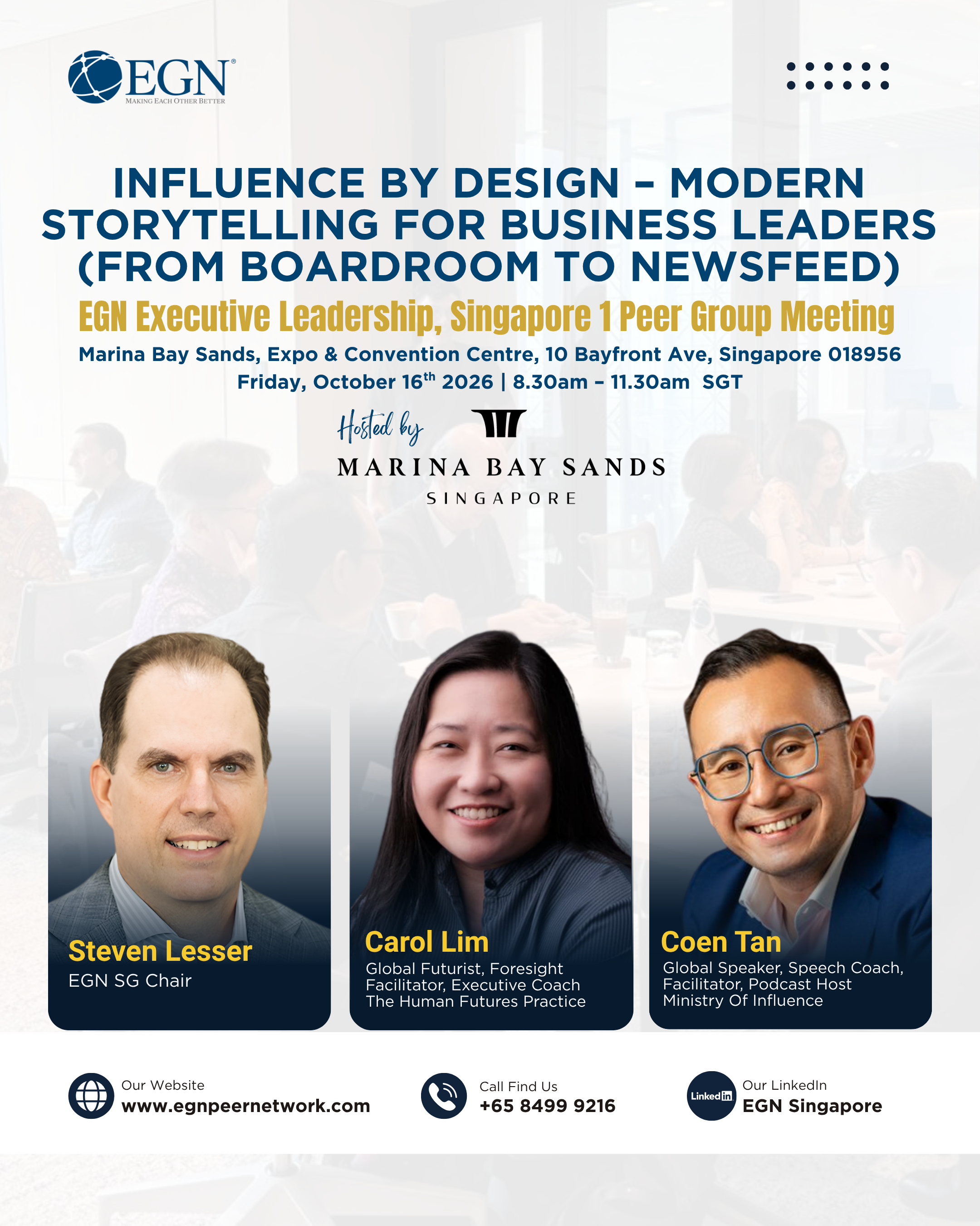 Influence by Design – Modern Storytelling for Business Leaders (from boardroom to newsfeed)