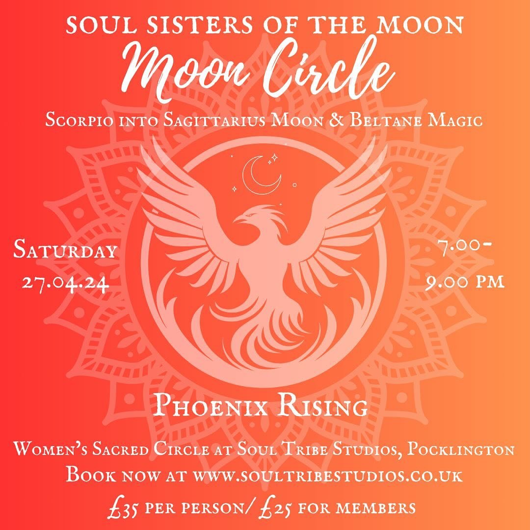 🌕✨ Join Us for an Empowering Moon Circle! ✨🌕

Harness the potent energies of the Scorpio into Sagittarius moon at our Moon Circle this Saturday, April 27th, from 7-9pm at SoulTribe. 🌝✨ This transformative gathering is an opportunity to illuminate 