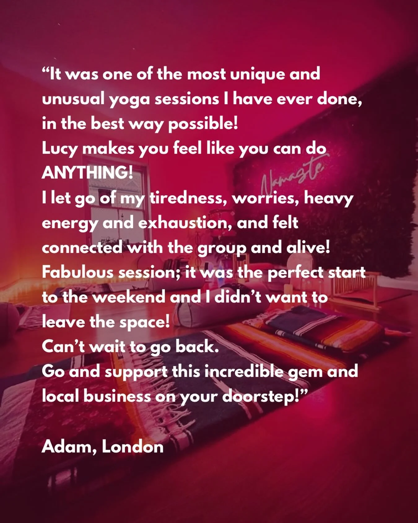 Well when visitors from London say they &ldquo;don&rsquo;t have anything like this down there&rdquo; and they &ldquo;can&rsquo;t wait to come back&rdquo;, I&rsquo;ve got to say - it fills my heart with pride and gratitude. 

I love this space. I love