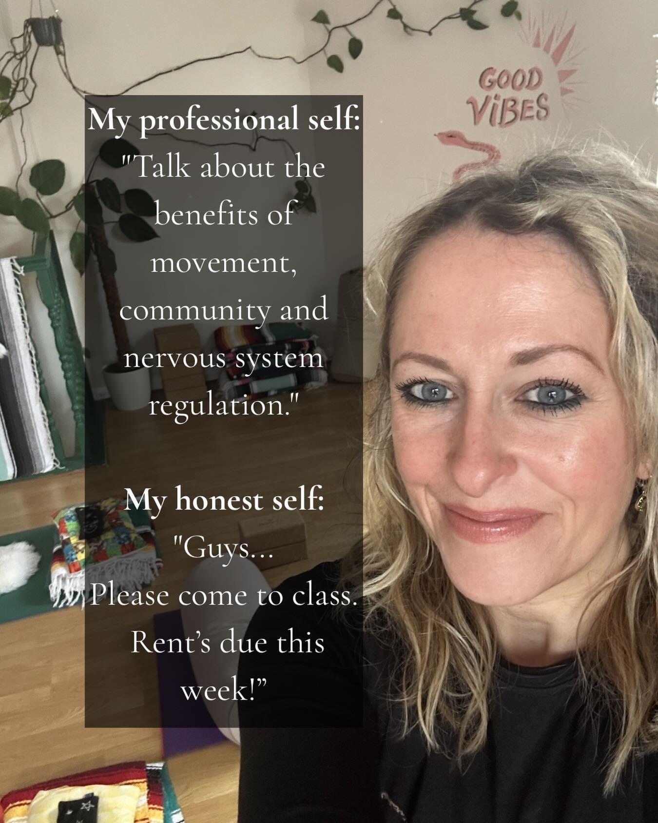 Oh, hello. 👋

Some days it feels like there&rsquo;s a constant conversation going on in my head between Professional Lucy and Honest Lucy.

Professional Lucy wants to tell you all about the incredible benefits of movement, community and nervous syst