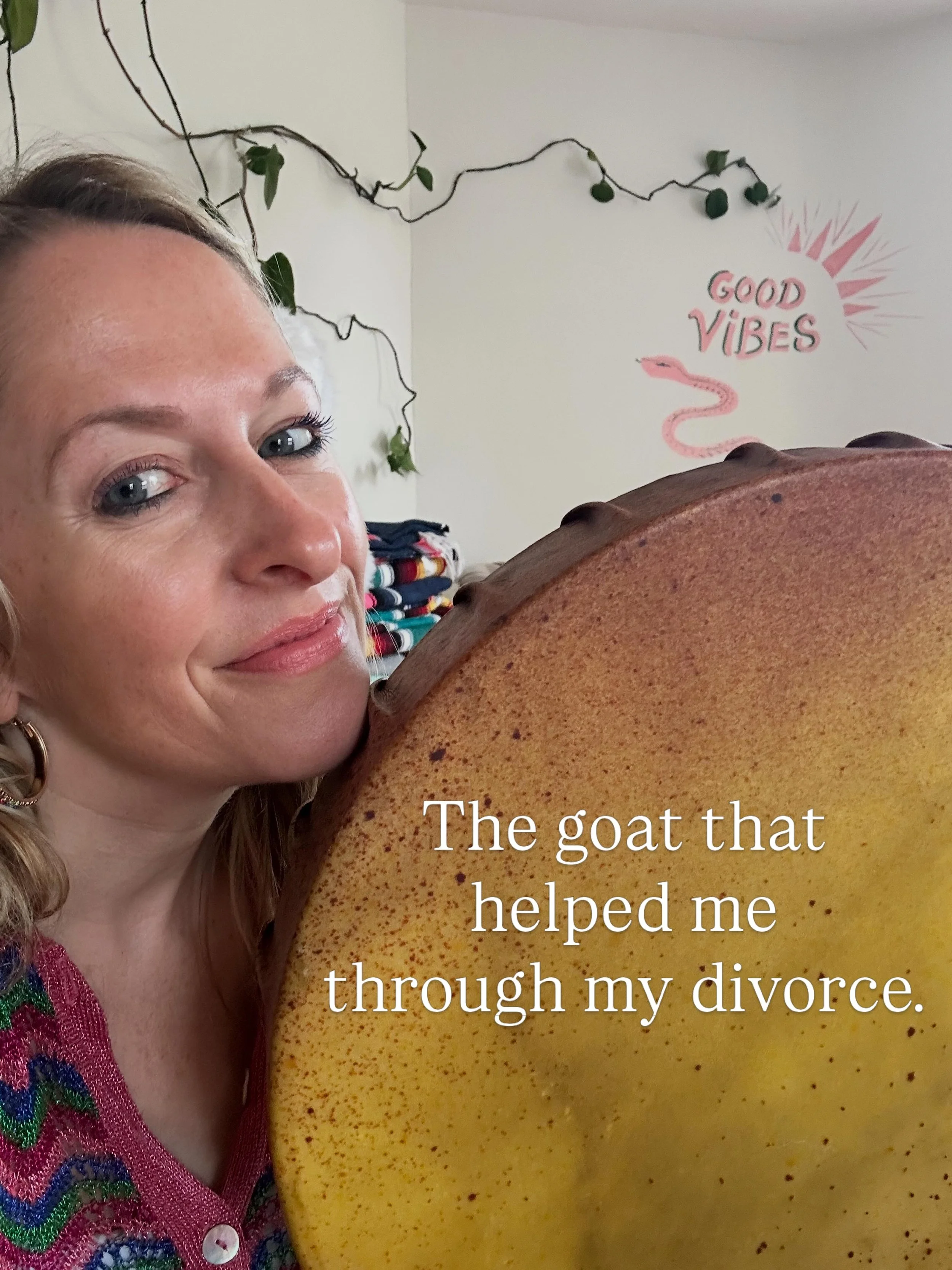 The goat that helped me through my divorce. 🐐

No, not a real one (well, he was VERY real to me!)
A mountain goat that appeared during my very first Shamanic Journey.

At the time, I remember feeling a tiny bit disappointed. We all secretly want a w