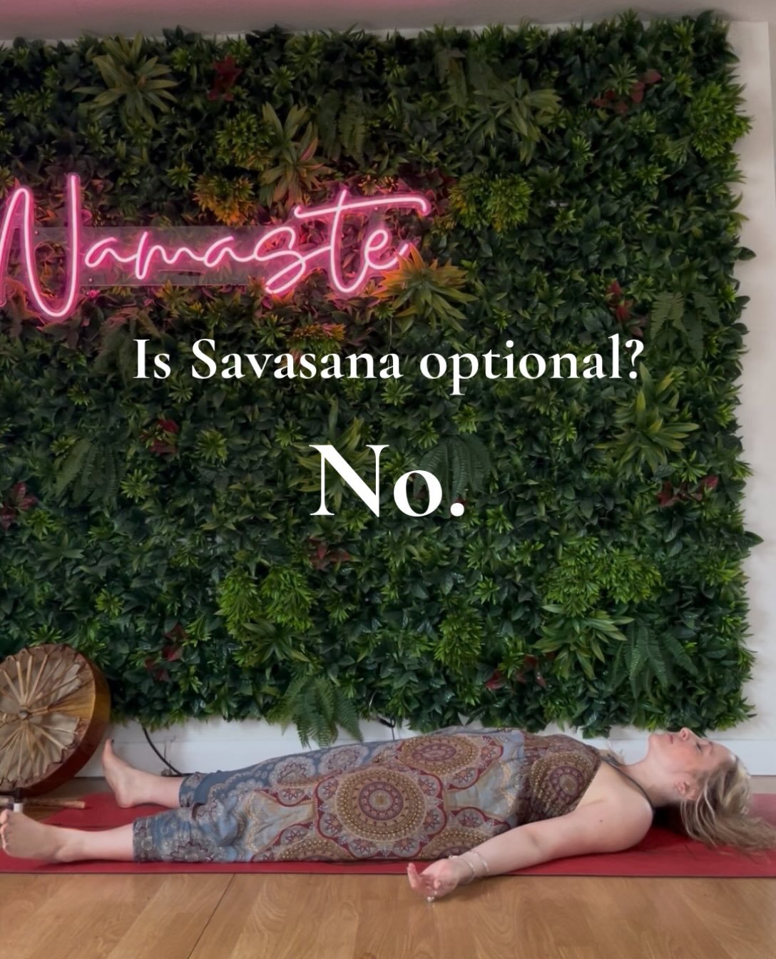 Is Savasana optional? No.

Every class you&rsquo;ve ever taken has ended with you lying in the shape of a dead body. Not resting. Not relaxing. Rehearsing.

Most people get twitchy around the five minute mark. It takes the nervous system roughly seve