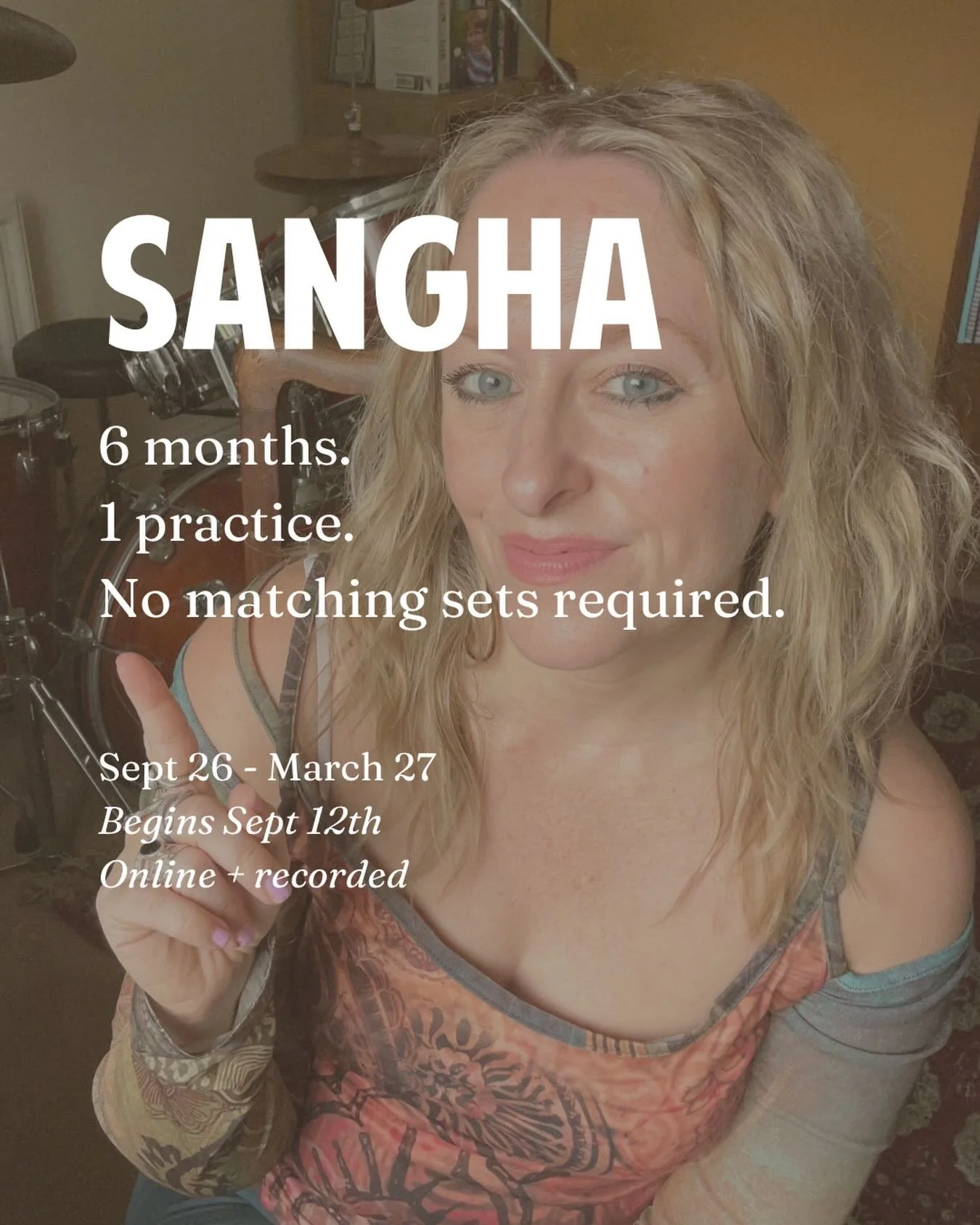 No leggings to coordinate. No hot girl aesthetic to keep up. Just six months of going into yoga properly, past the poses and into the philosophy underneath them.
Sangha starts next week.

Comment SANGHA and I&rsquo;ll send you the details. 🌿

#justy