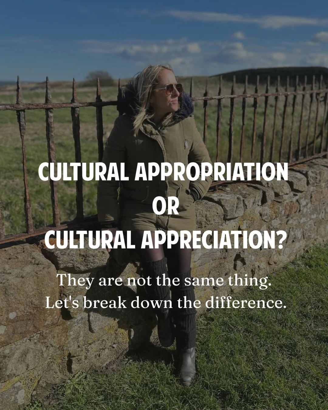 There&rsquo;s a difference between cultural appropriation and cultural appreciation - and I think it&rsquo;s worth talking about.

Appropriation is taking the rituals and traditions of another culture and passing them off as your own, without appreci