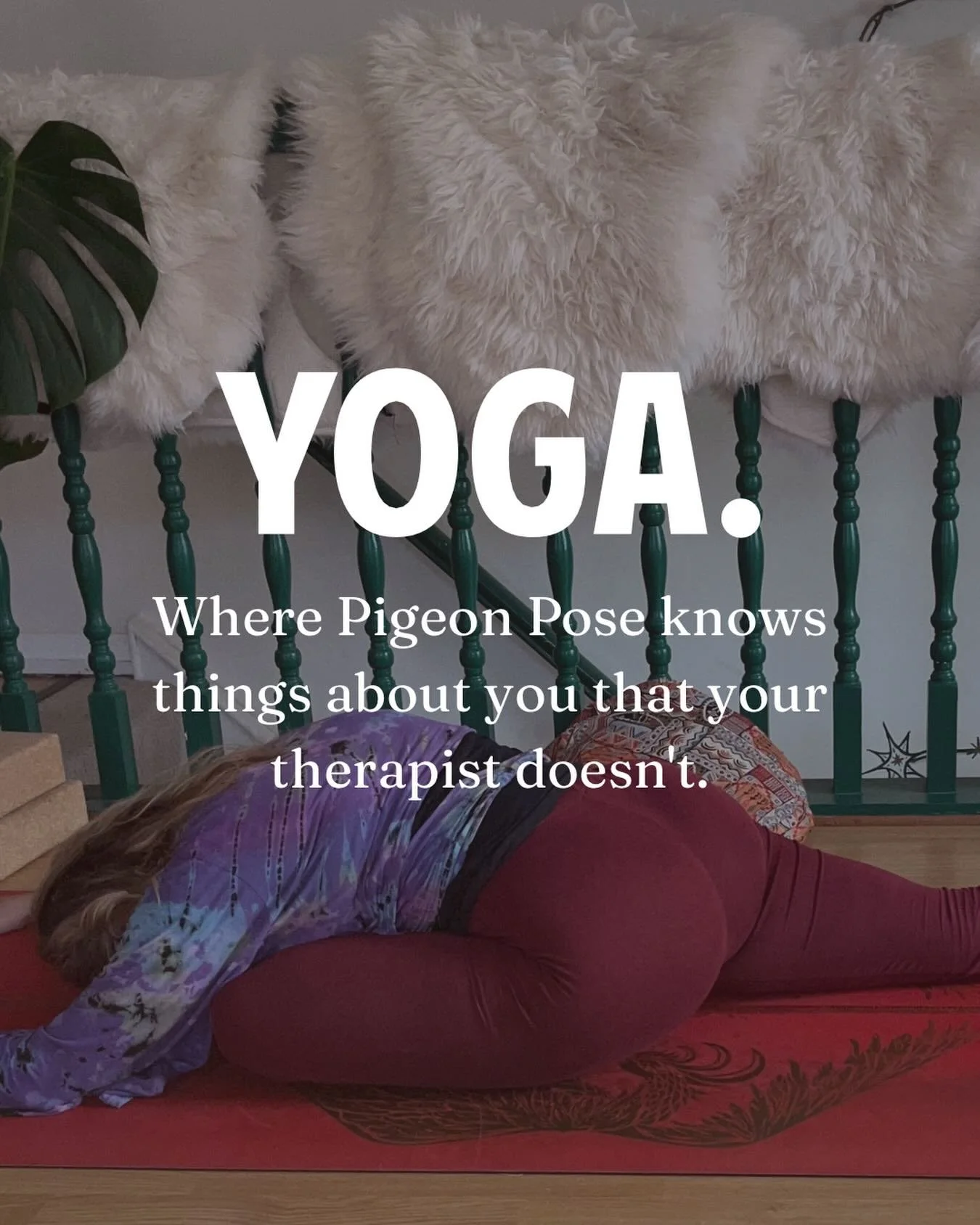 Pigeon Pose is the one where my mat has absorbed the most tears.

Nothing dramatic about it either. Just quietly, mid pose, for no reason I could explain at the time.

That&rsquo;s the thing about this one. You go in for a hip opener and you come out