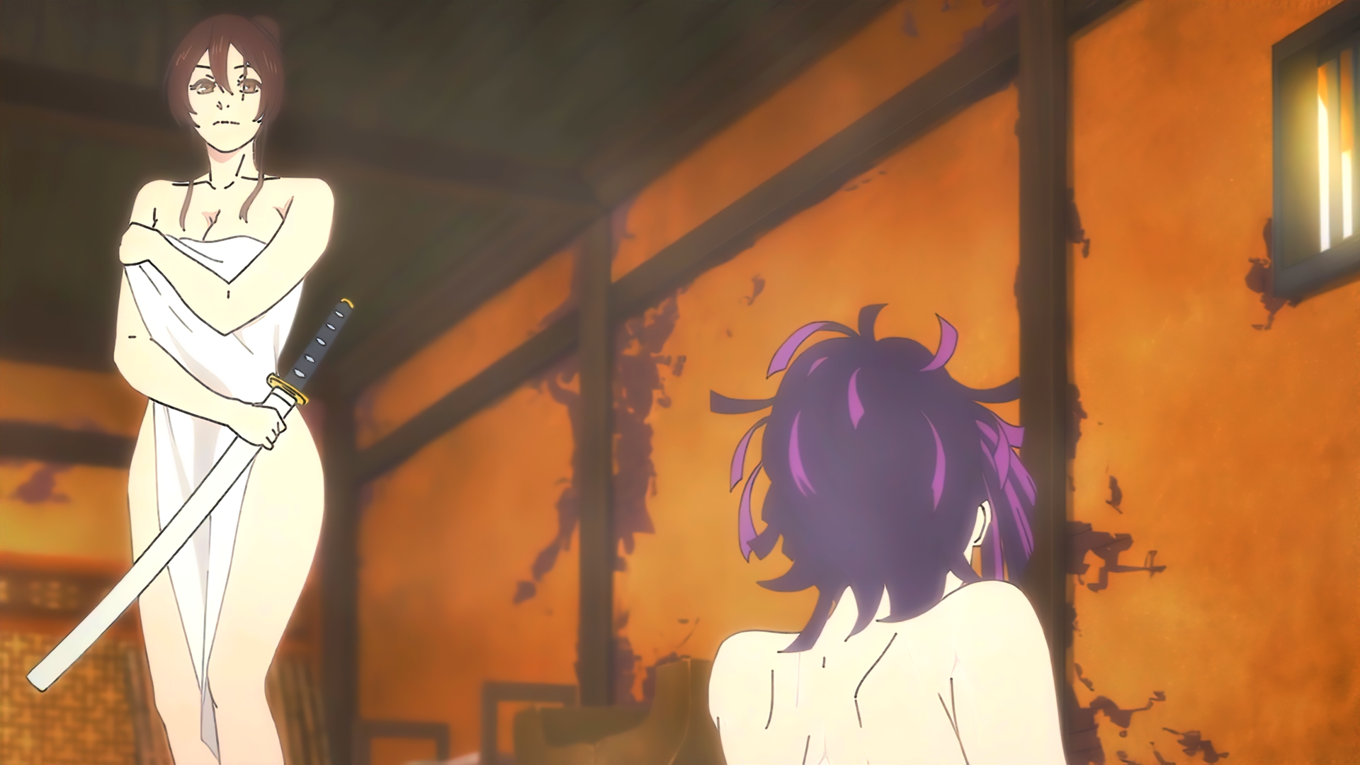 Yuzuriha and Segiri bath scene Twixtor - Anime Twixtor Clips.