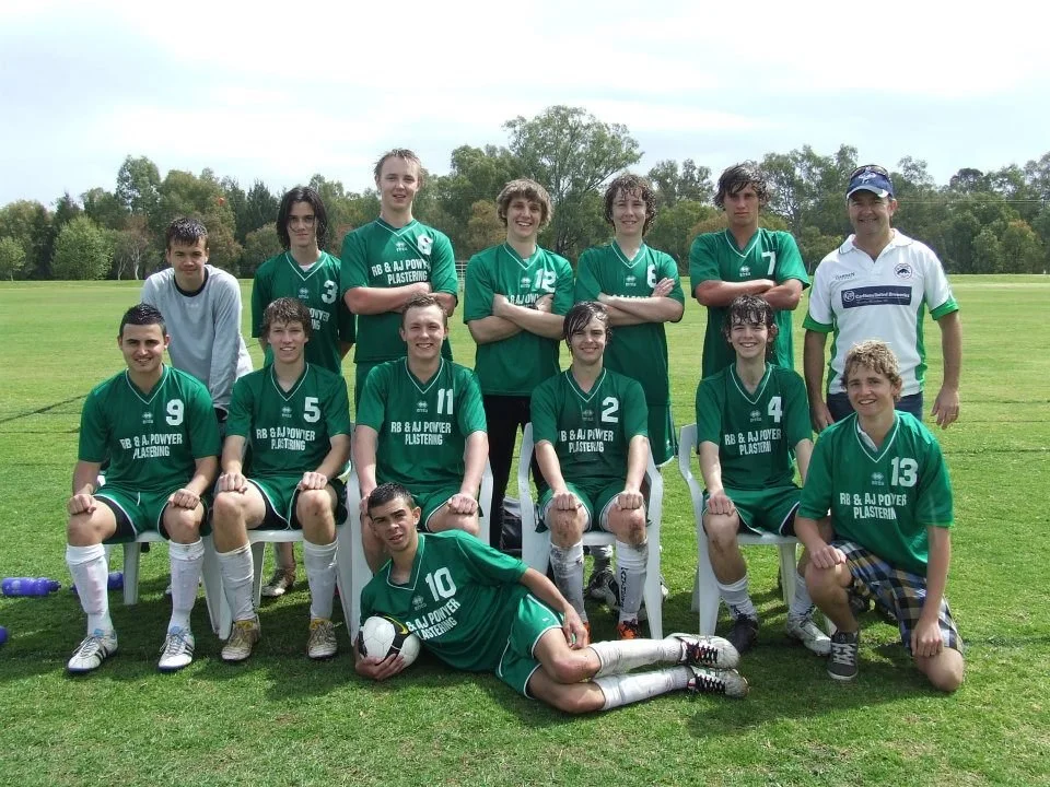2011 U18's? Westside team
Coach: Paul Stimson

Back: [missing name], Troy Nathan, Caleb Watmore, Alex Dixon, [missing name], Sam Duffy
Front: Jamil M. Mallouhi, [missing name], Jordan Farmilo, Jason Edwards, Tim Groth, Harry Stimson
Lying: Colby Pell