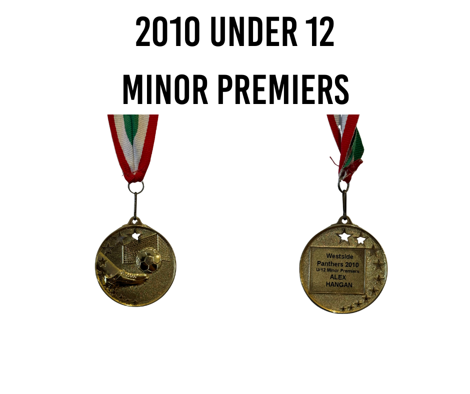 2010 Under 10's Minor Premiers Medal