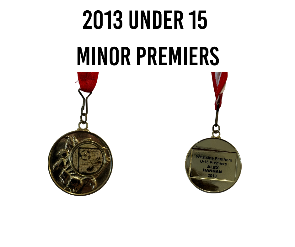2013 Under 15's Minor Premiers Medal