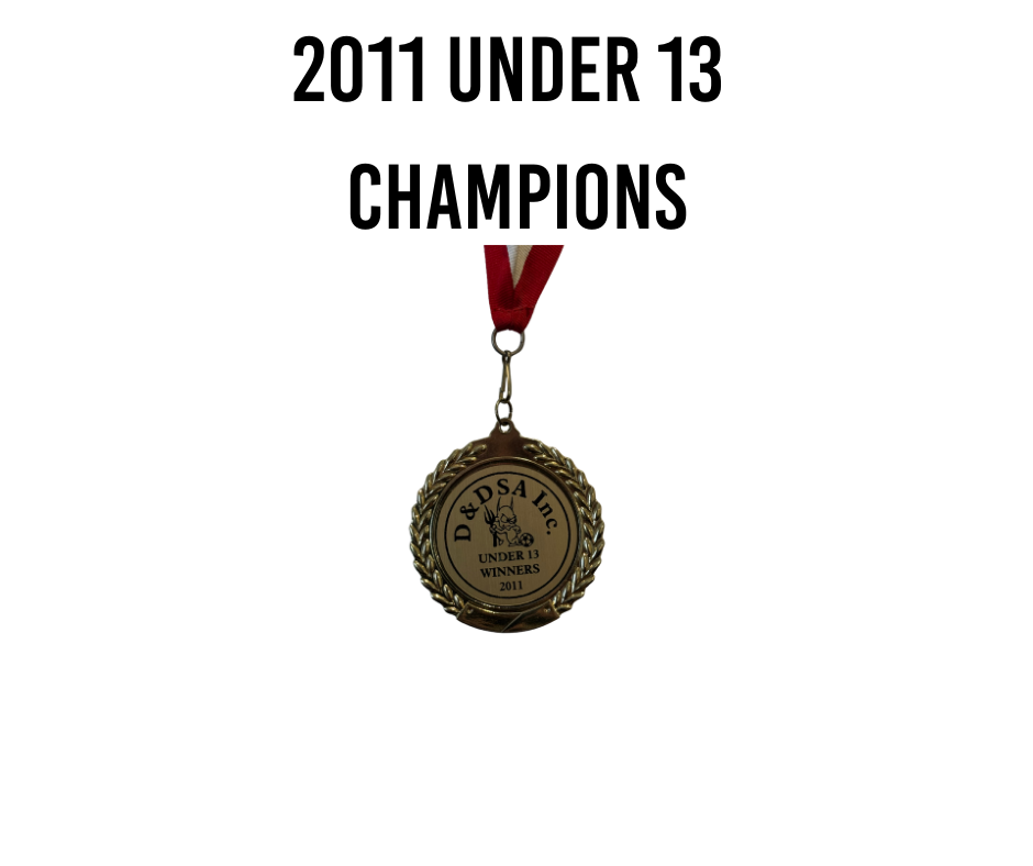 2011 Under 13's Champions Medal