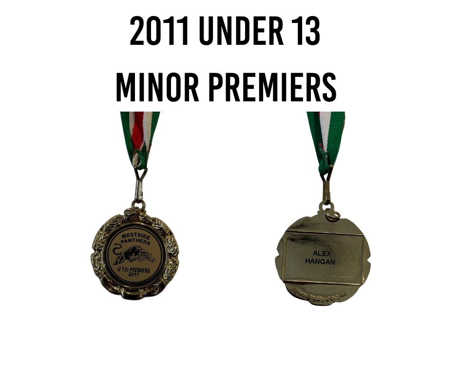 2011 Under 13's Minor Premiers Medal